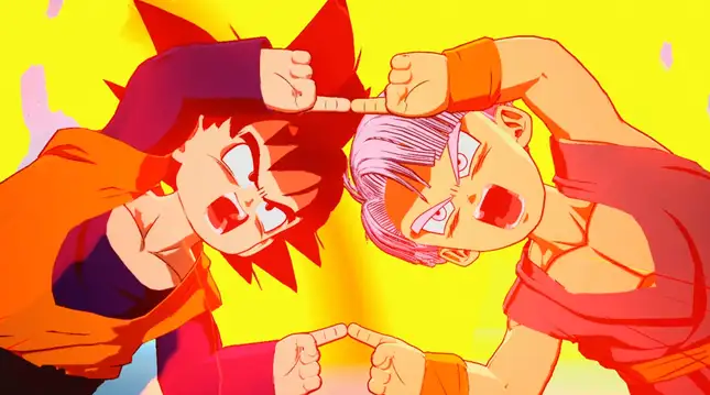 Goten and Trunks fuse.