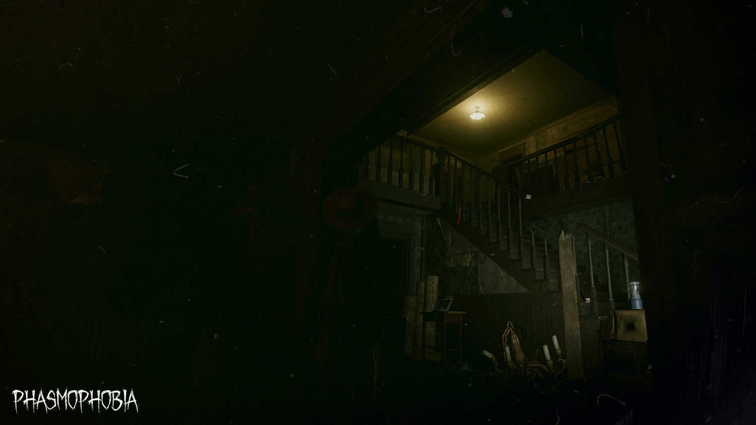 Screenshots from Phasmophobia's reworked Grafton Farmhouse