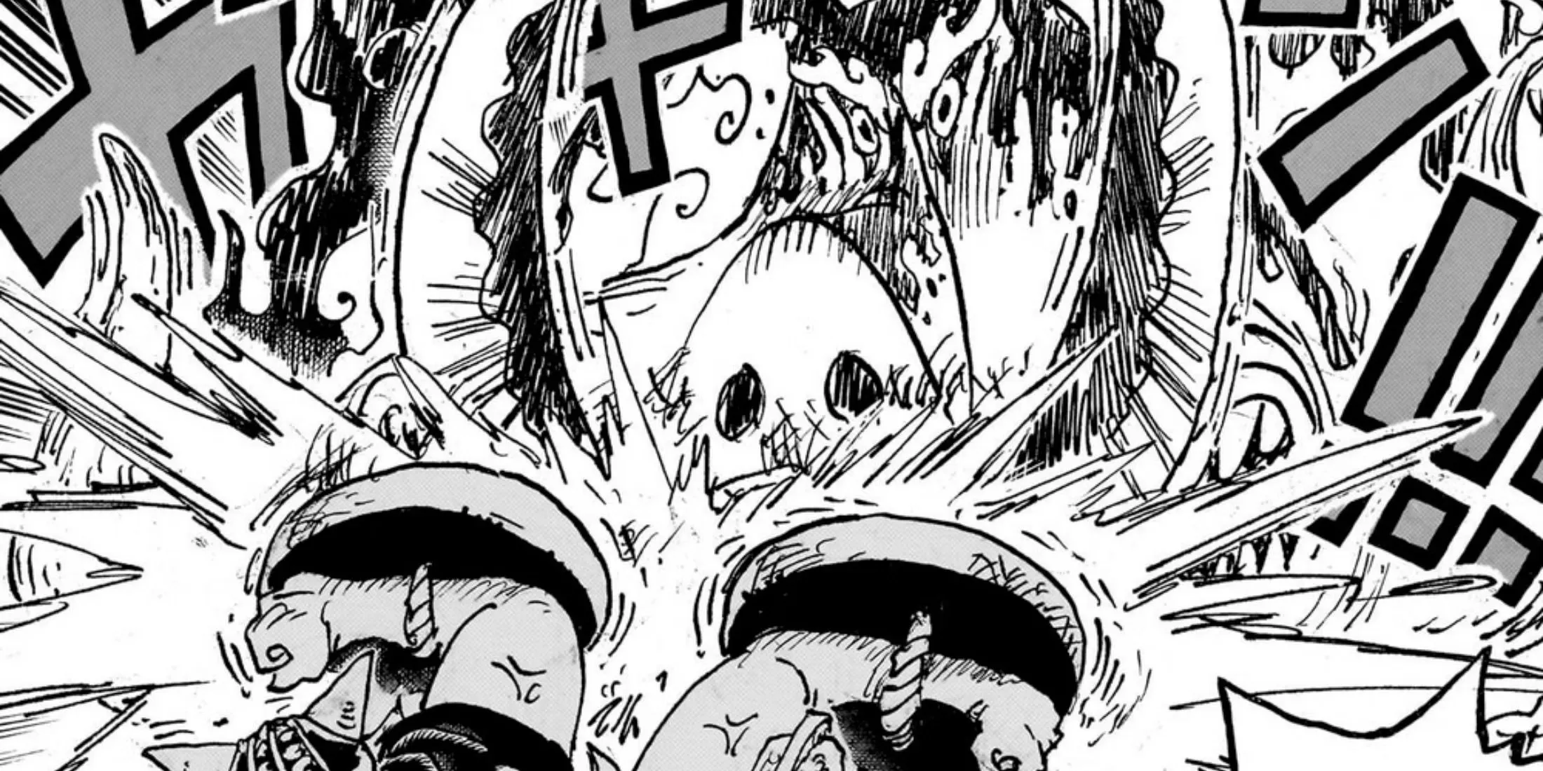 Warcury Attacks Dorry And Brogy With The Blades In His Tusks One Piece