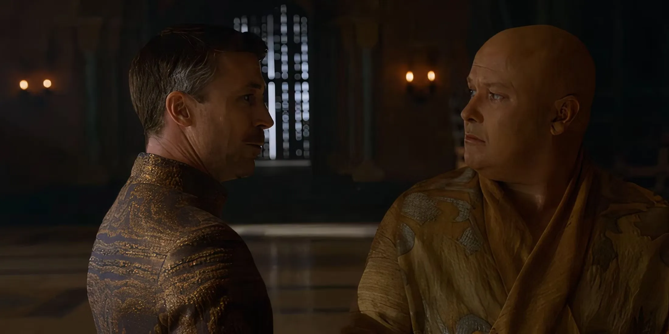 Littlefinger And Varys Discussing Politics In Game Of Thrones