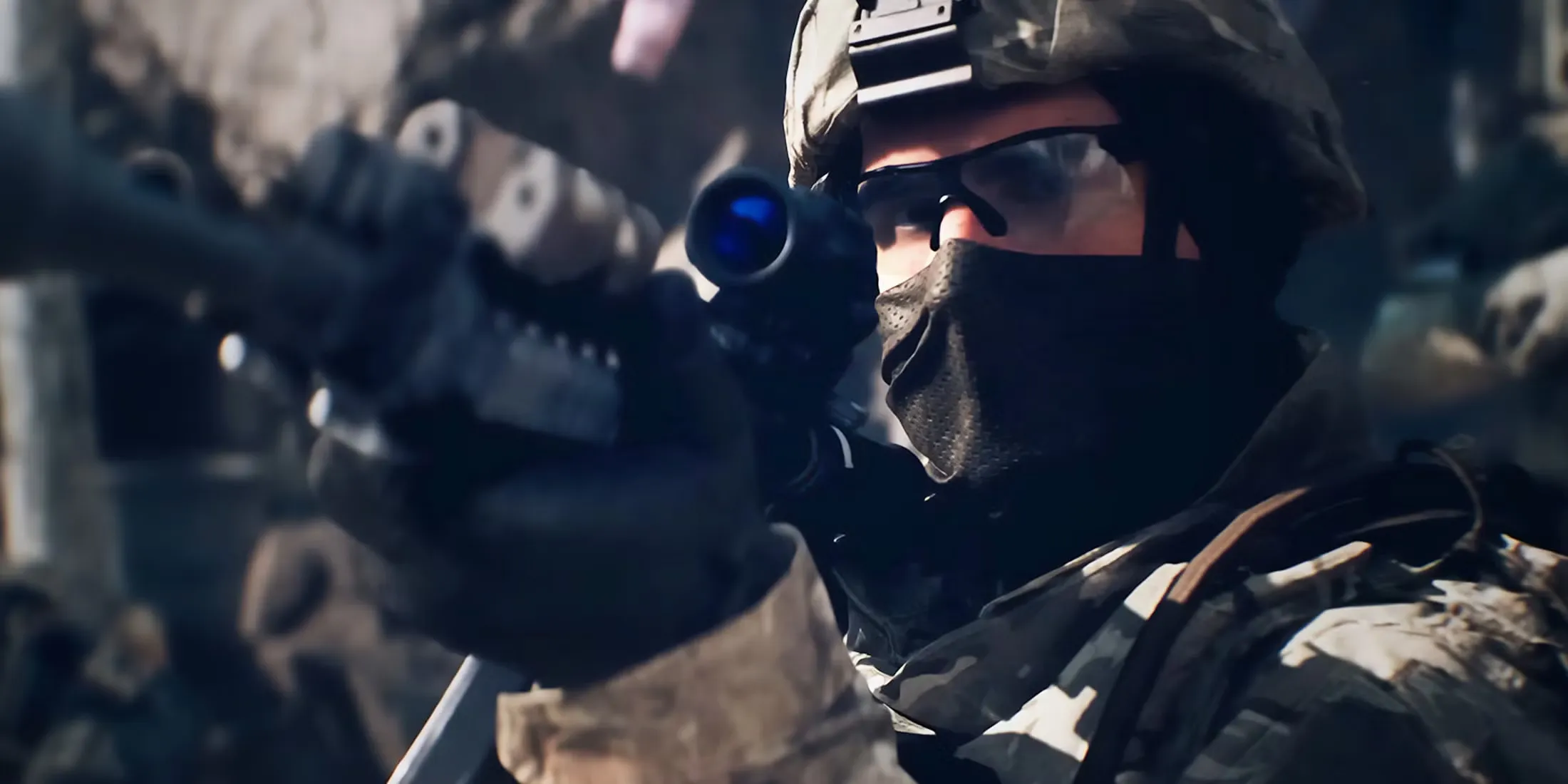 Battlefield 6 Assault Class Trailer Still Frame Close Up