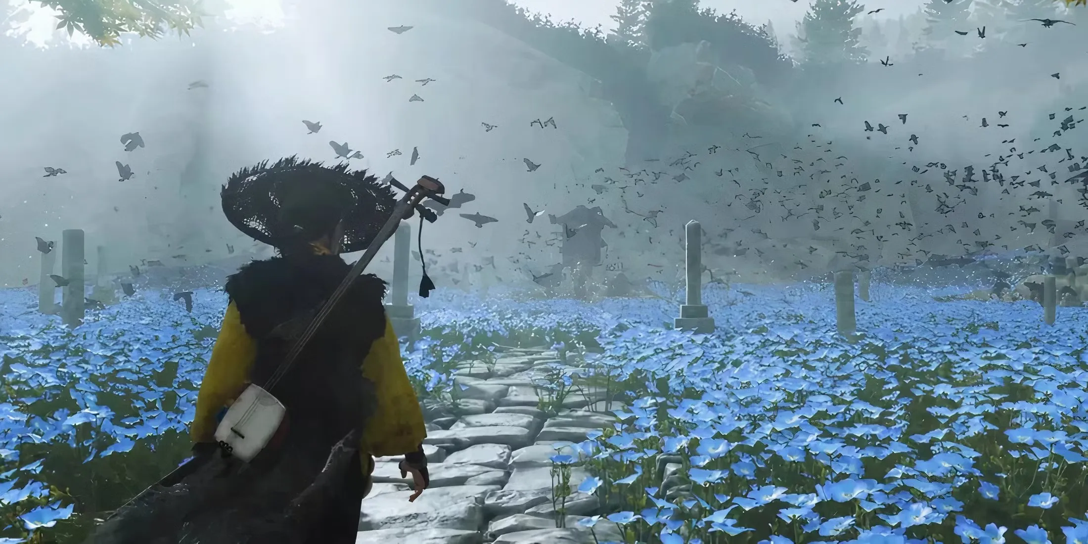 Entering A Field In Ghost Of Yotei