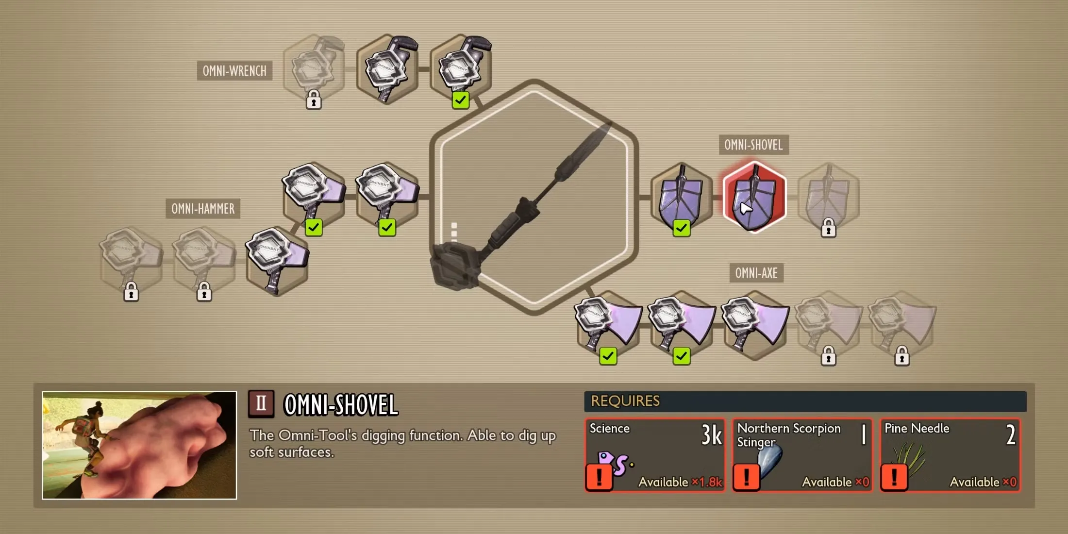 Omni Shovel Tier 2 Upgrade Grounded 2