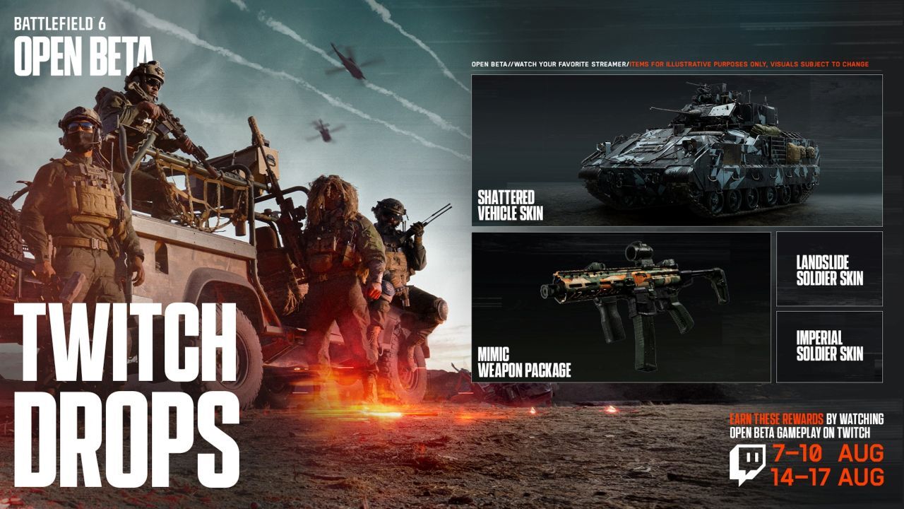 Battlefield 6 beta Twitch Drop rewards