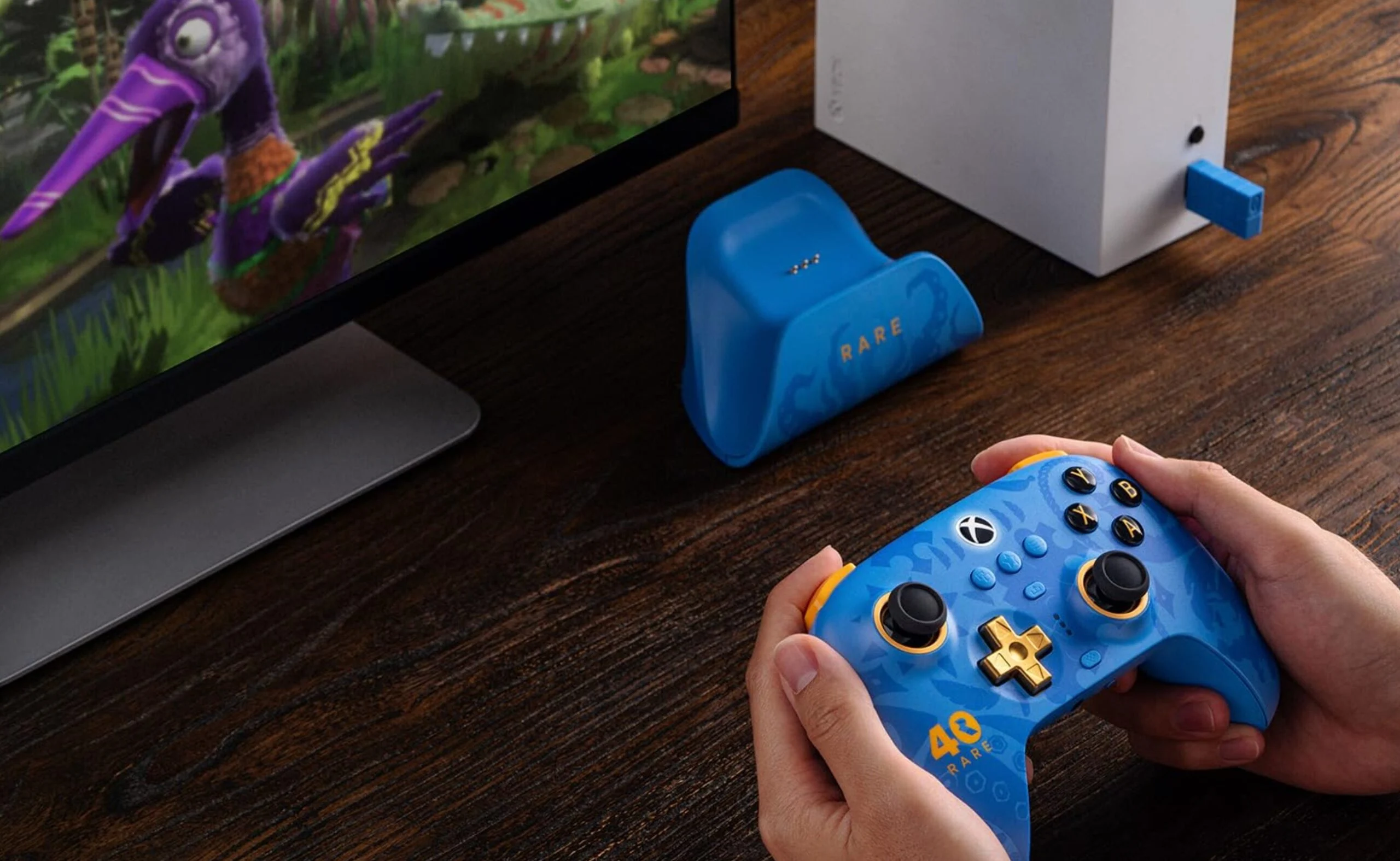 As Rare celebrates its 40th anniversary, a licensed Xbox controller has been listed early on Amazon